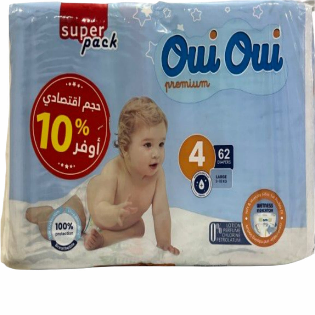 OUIOUI SUPER BAG 4 9-18 62 DIAPERS