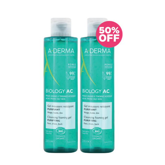 A-Derma Biology-AC Purifying Foaming Gel 200ml – Buy 1, Get 50% Off the 2nd