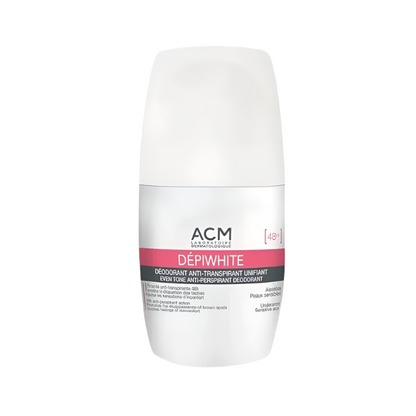  ACM Dépiwhite Anti-Stain Deodorant 50 ml – Antiperspirant with skin-tone unifying and soothing properties.