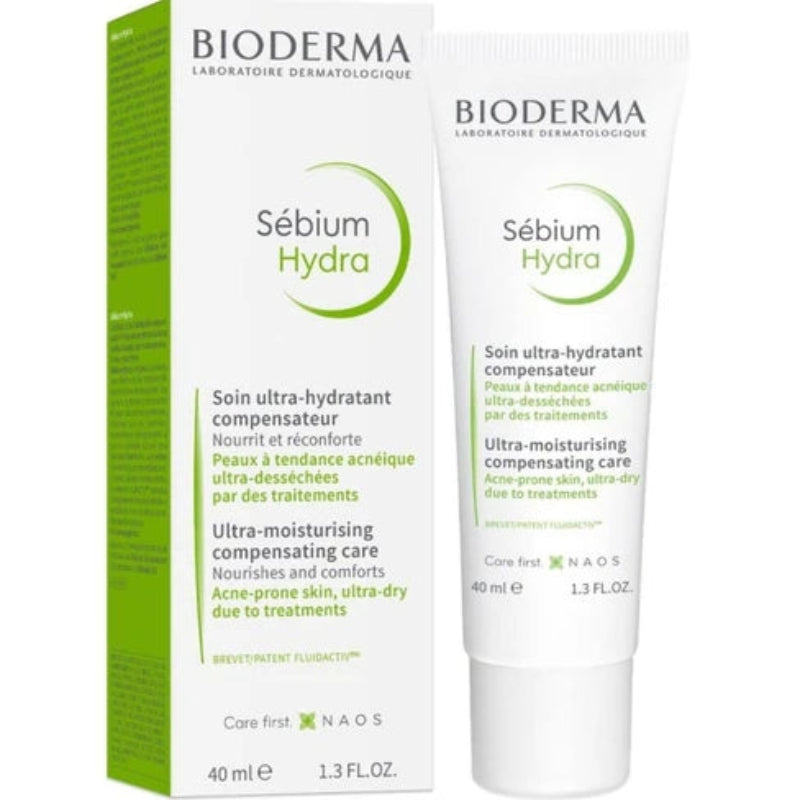 Bioderma Sébium Hydra skincare product packaging on a white background