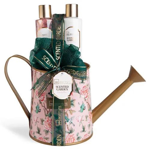 IDC Institute Scented Garden Watering Can Bath Gift Set
