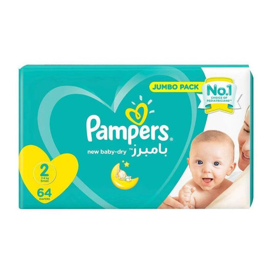 PAMPERS 2 (3-6KG) 64'S-15%