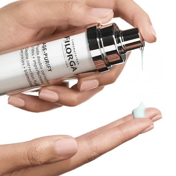 Filorga Age-Purify Fluid 50 ml – Double-correction fluid targeting wrinkles and blemishes with hyaluronic acid, zinc, and exfoliating acids to mattify, purify, and hydrate combination to oily skin