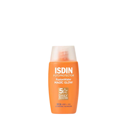 ISDIN Fotoprotector Fusion Water Magic Glow SPF 50 50ml – Illuminating facial sunscreen with high sun protection and radiant finish