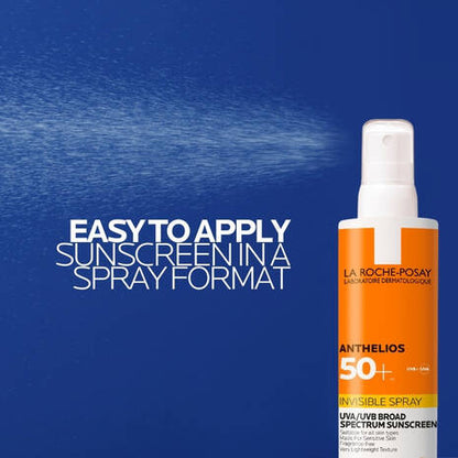 La Roche‑Posay Anthelios Invisible Spray SPF50+ – protection solaire ultra-légère invisible 200 ml pour tous types de peau
