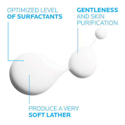 Flacon de 400 ml de Lait lavant Lipikar Syndet AP+ de La Roche‑Posay, hydratant et apaisant