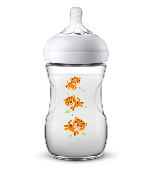 Avent Natural Feeding Bottle 260ml - Single Pack Tiger