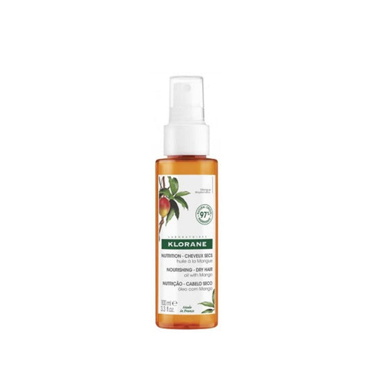 Klorane hair care product bottle on a white background