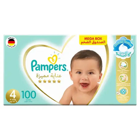 PAMPERS 4 PREMIUM (8-14KG) VALUE BOX 100'S