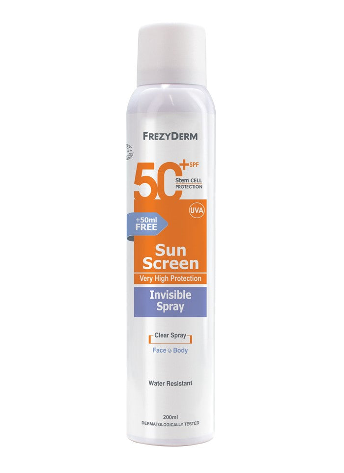 Frezyderm Sunscreen Invisible Spray SPF50+