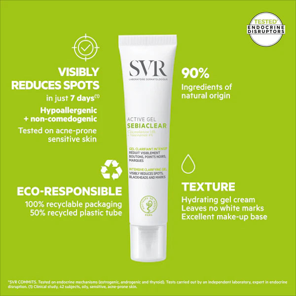 SVR Sebiaclear Gel Active 40ml – intensive care gel for acne-prone skin