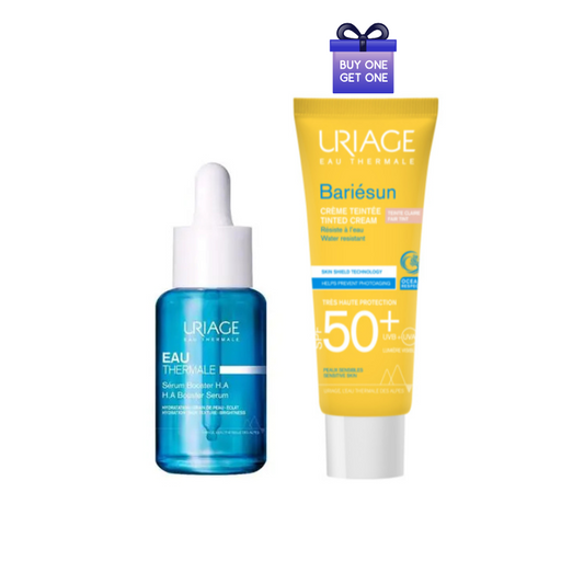 Two skincare products from Uriage on a white background