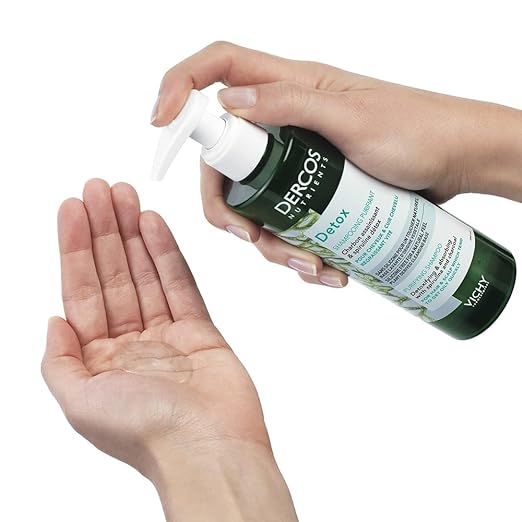 VICHY Dercos Detox Purifying Shampoo – shampooing purifiant détoxifiant pour cuir chevelu sensible et cheveux ternes
