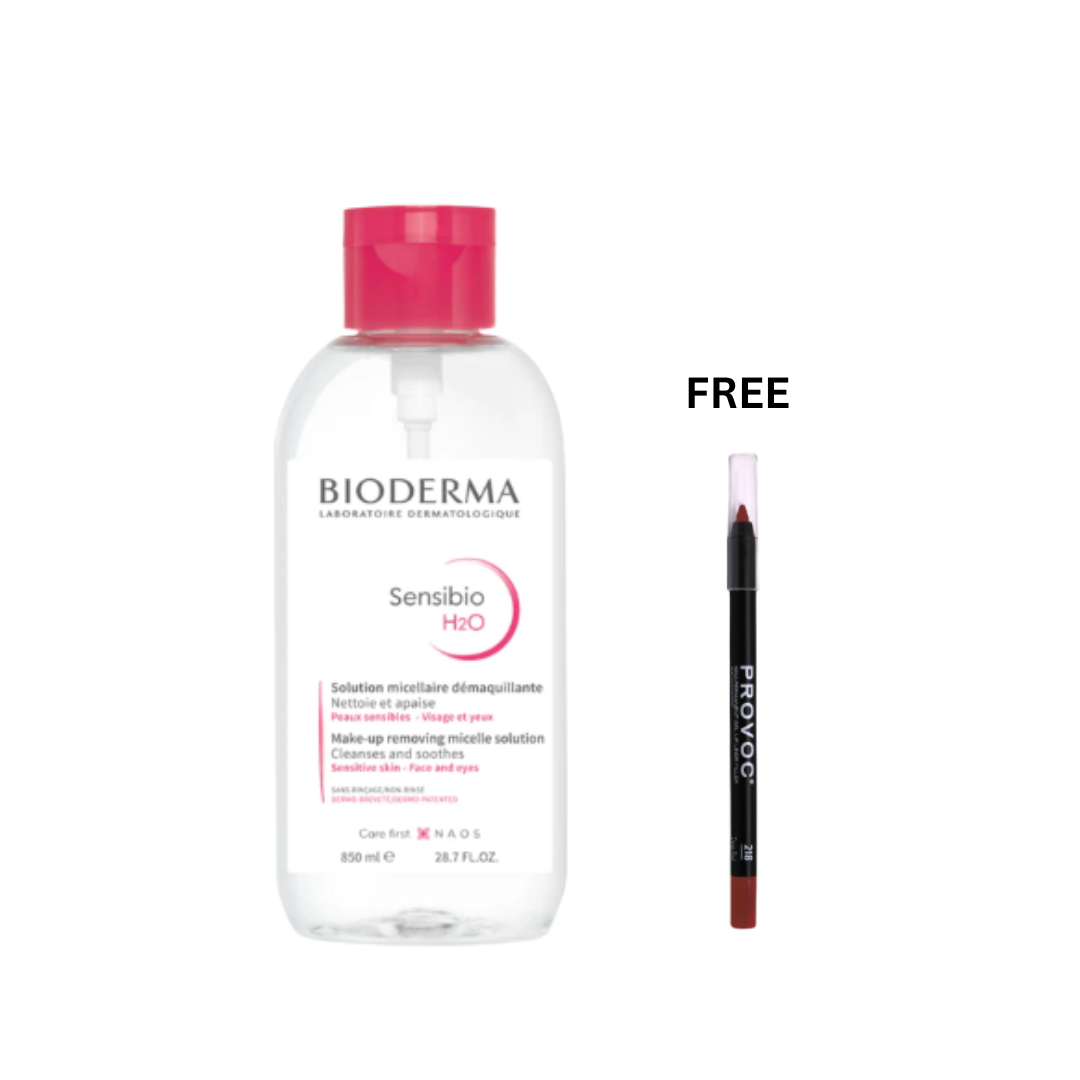 Bioderma Buy 1 Sensibio H2O 850 ml, and get 1 FREE Provoc Lipliner
