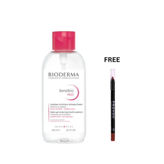 Bioderma Buy 1 Sensibio H2O 850 ml, and get 1 FREE Provoc Lipliner